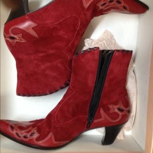 Red Ankle Boots New